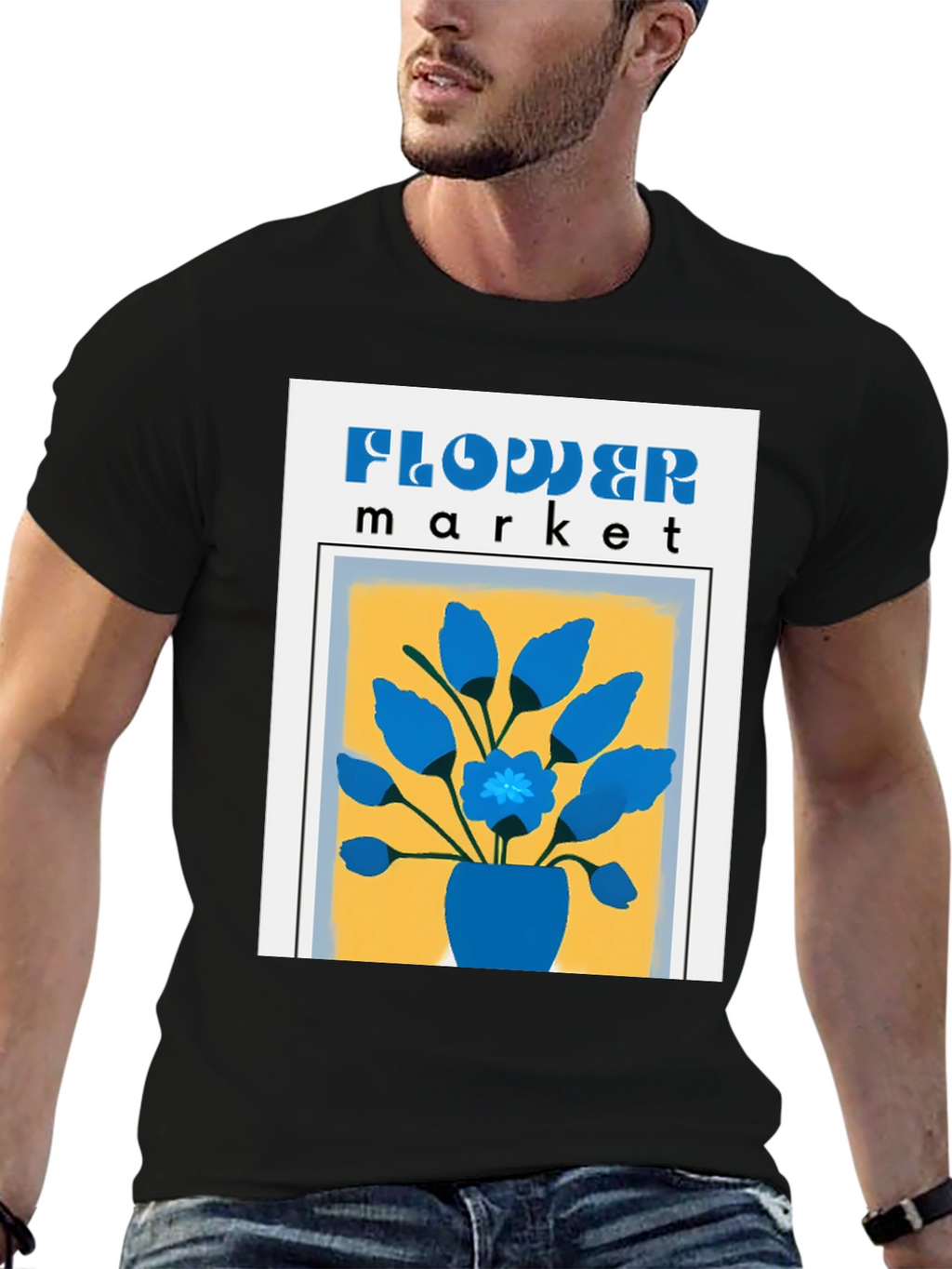 Flower Market Graphic Tee - Classic Design