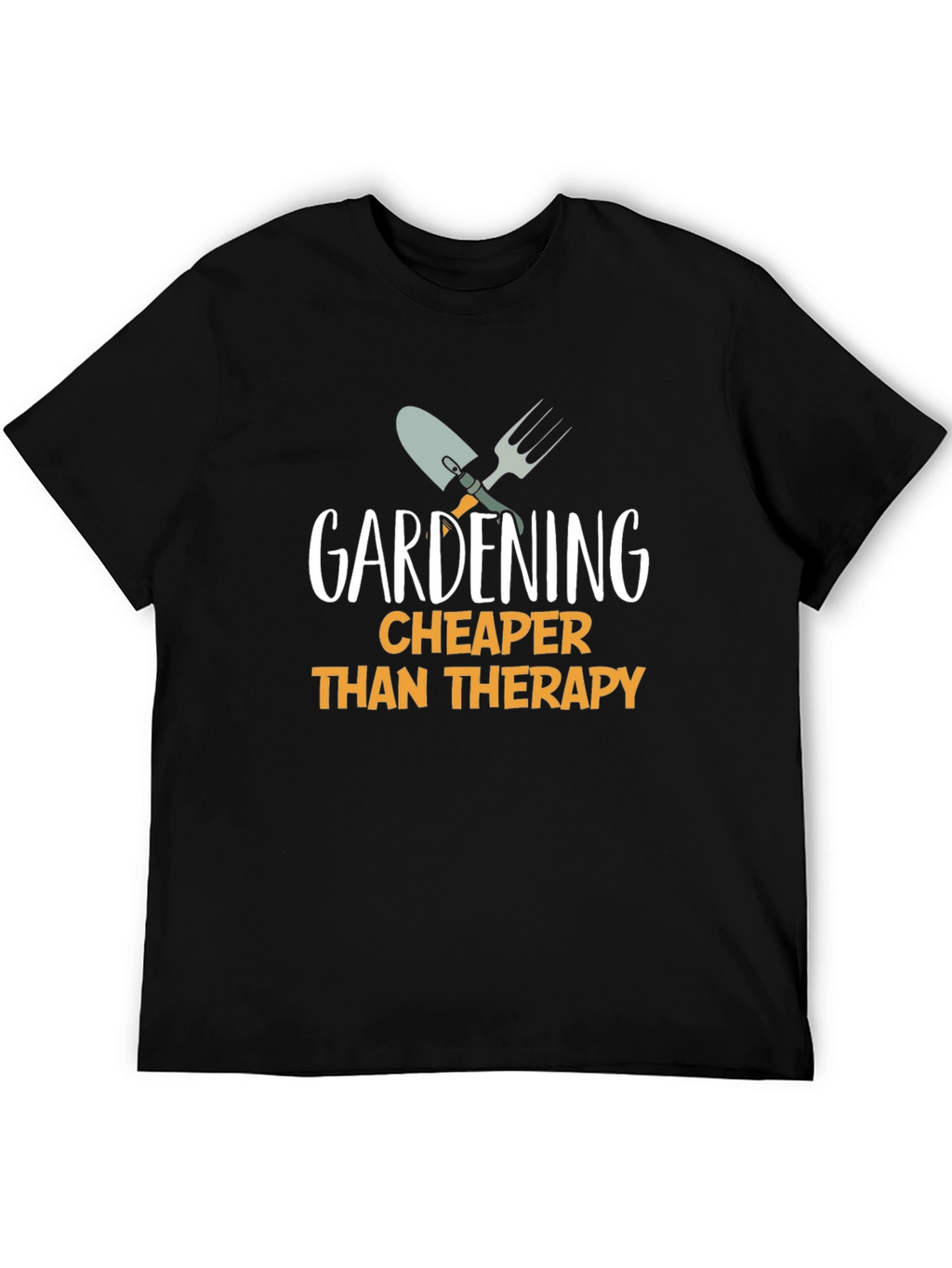 Gardening Cheaper Than Therapy T-Shirt - Black