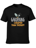Gardening Cheaper Than Therapy T-Shirt - Black