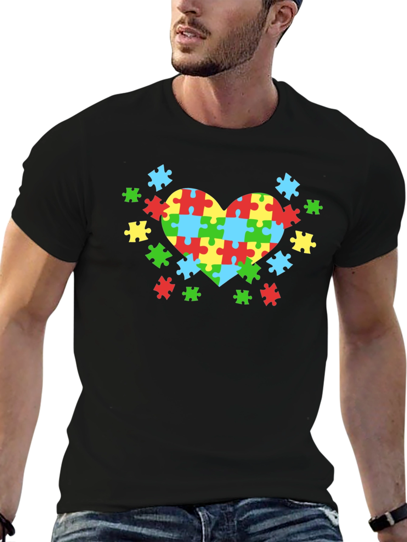 Autism Awareness Puzzle Heart Tee