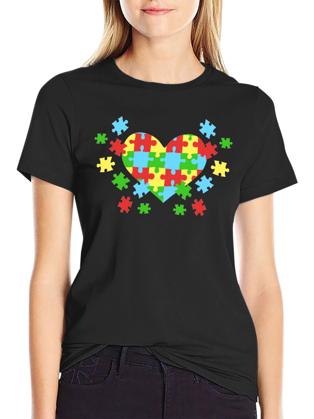 Autism Awareness Puzzle Heart Tee