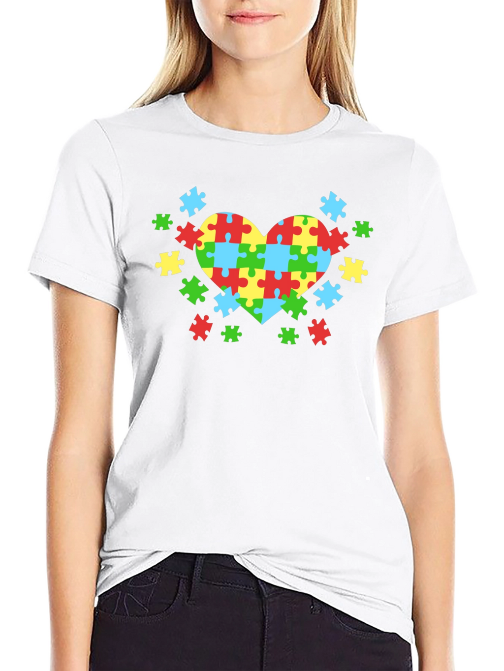 Autism Awareness Puzzle Heart Tee