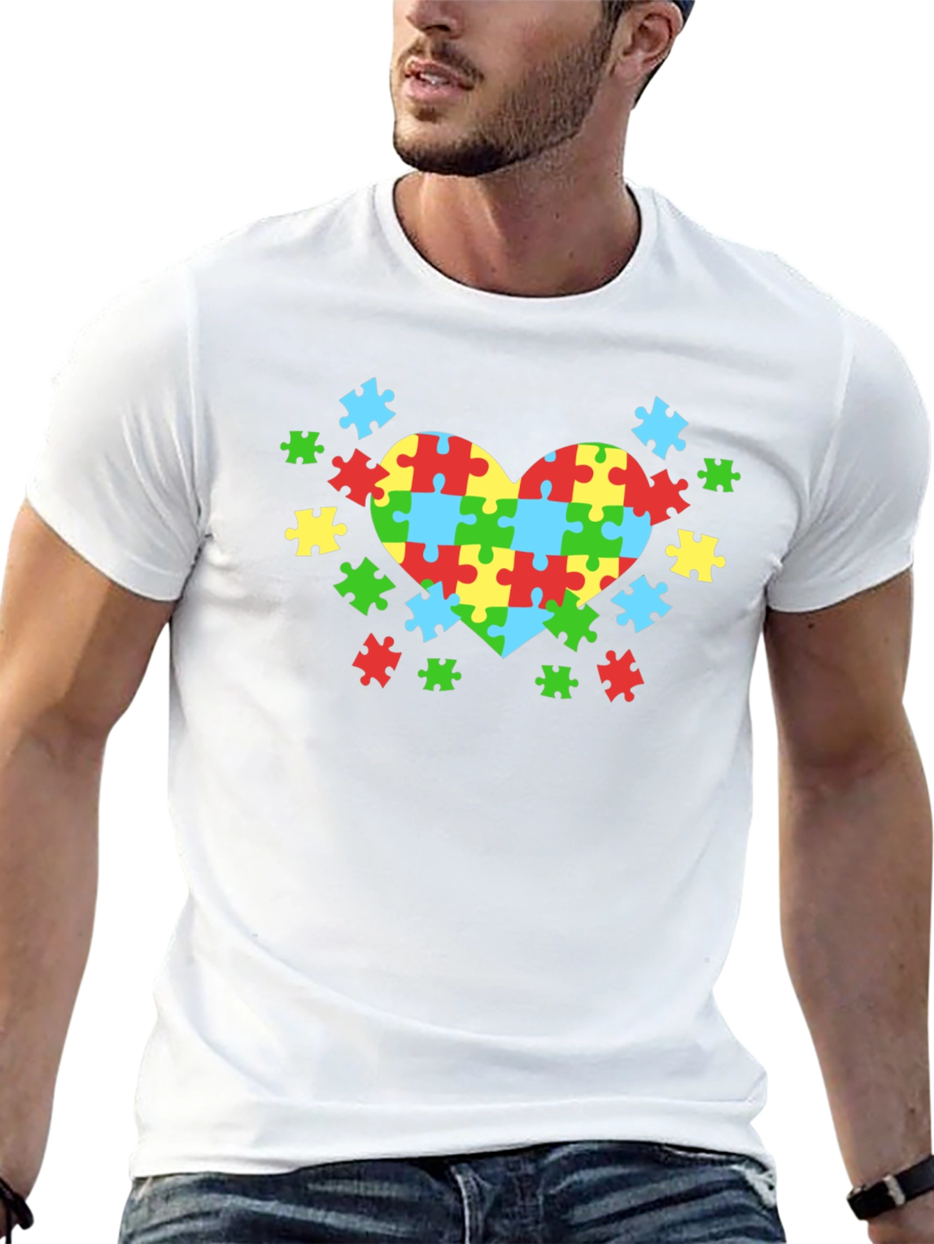 Autism Awareness Puzzle Heart Tee