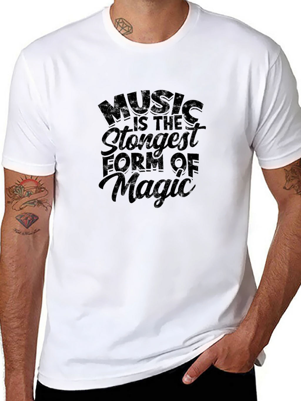 Music is Magic Black T-Shirt