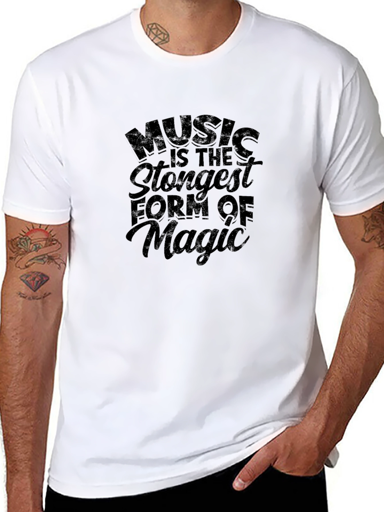 Music is Magic Black T-Shirt