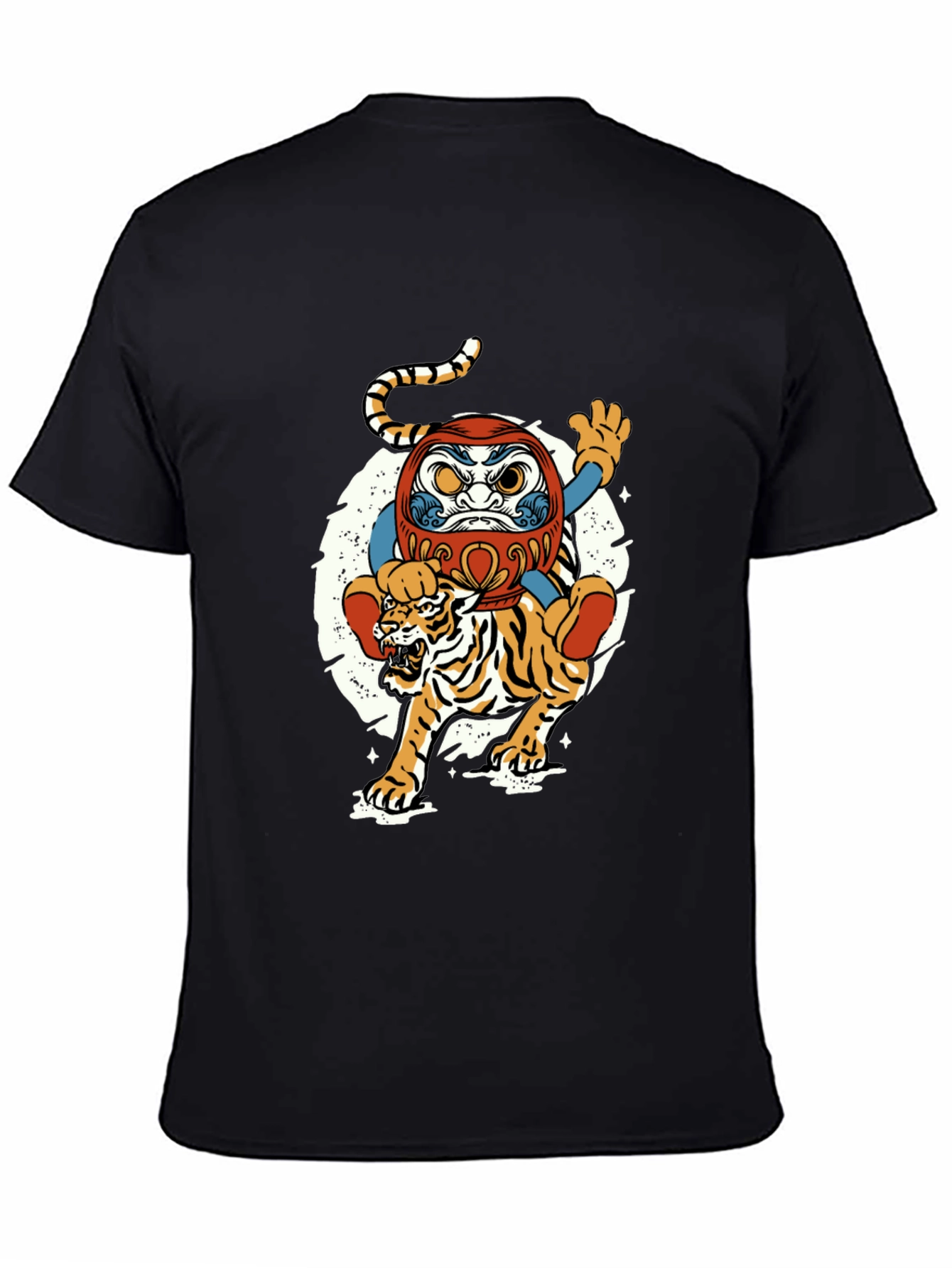 Daruma Doll & Tiger Graphic T-Shirt