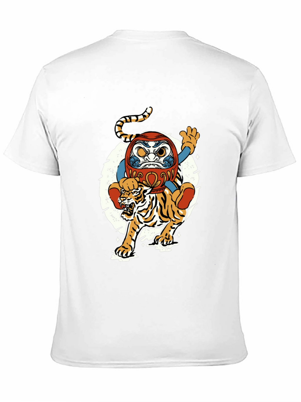 Daruma Doll & Tiger Graphic T-Shirt