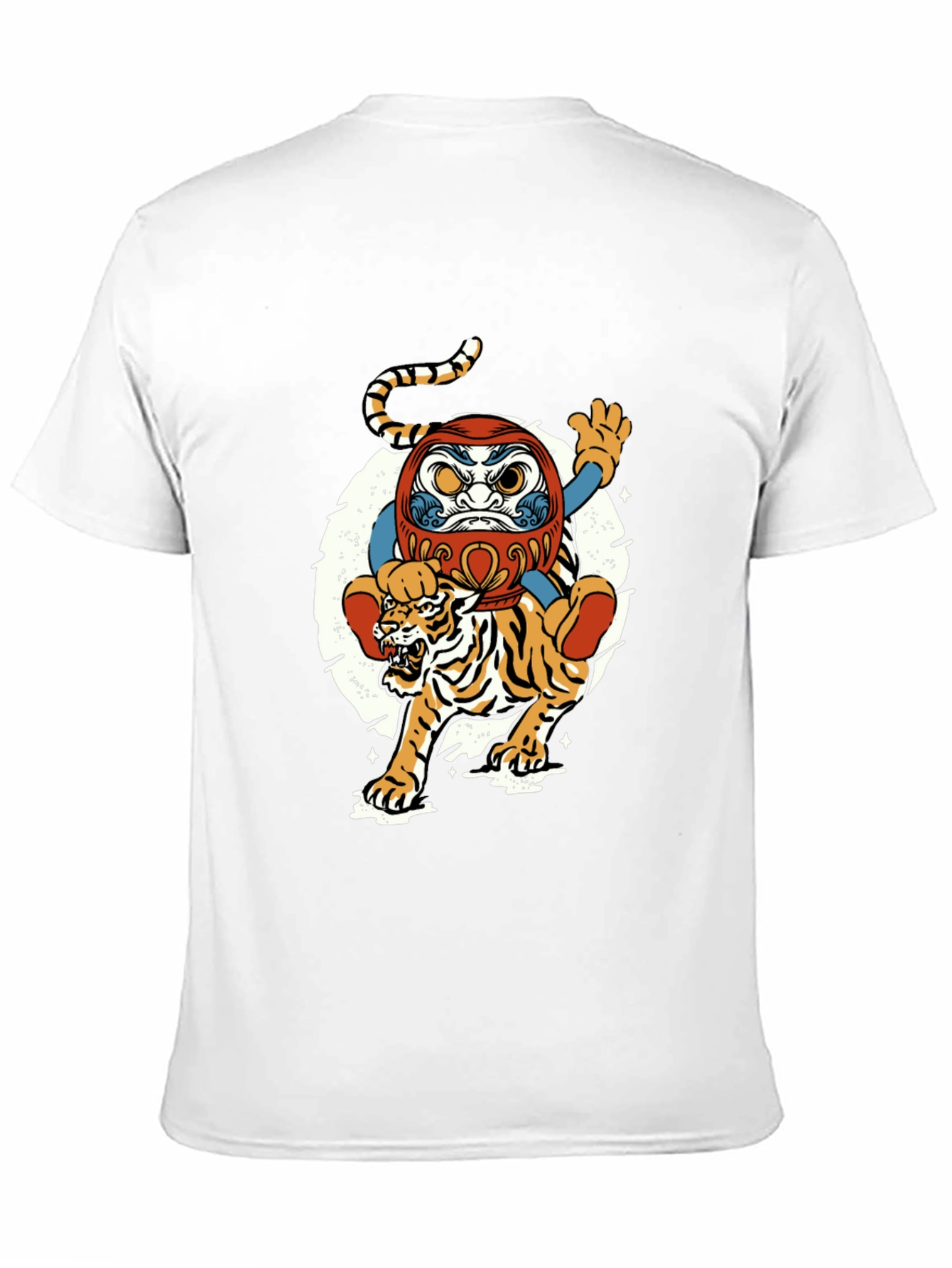 Daruma Doll & Tiger Graphic T-Shirt