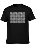 Geometric Pattern Black T-Shirt - Modern Style