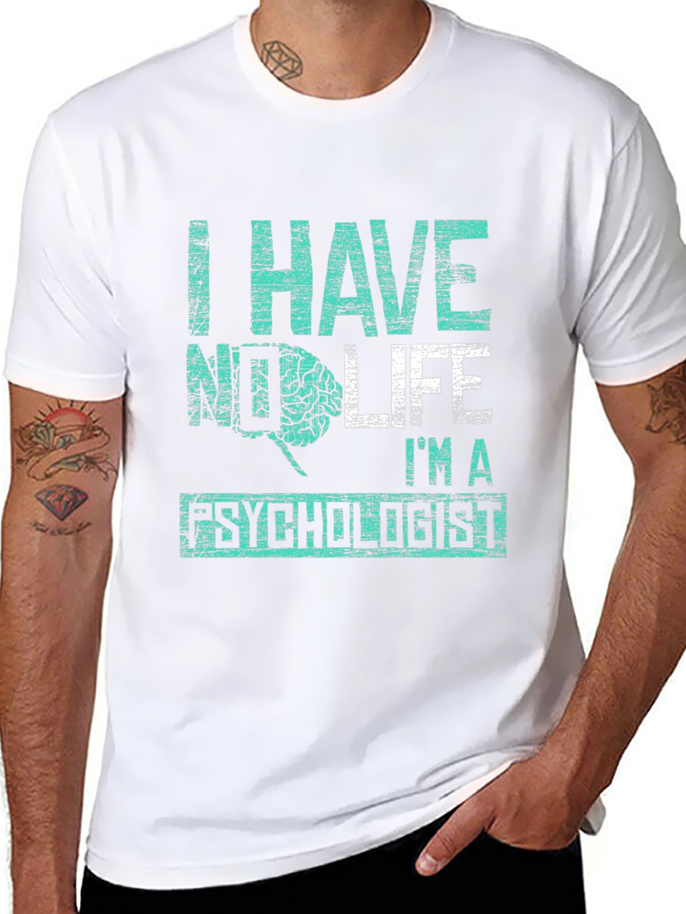 Psychologist Humor T-Shirt - No Life Brain Tee
