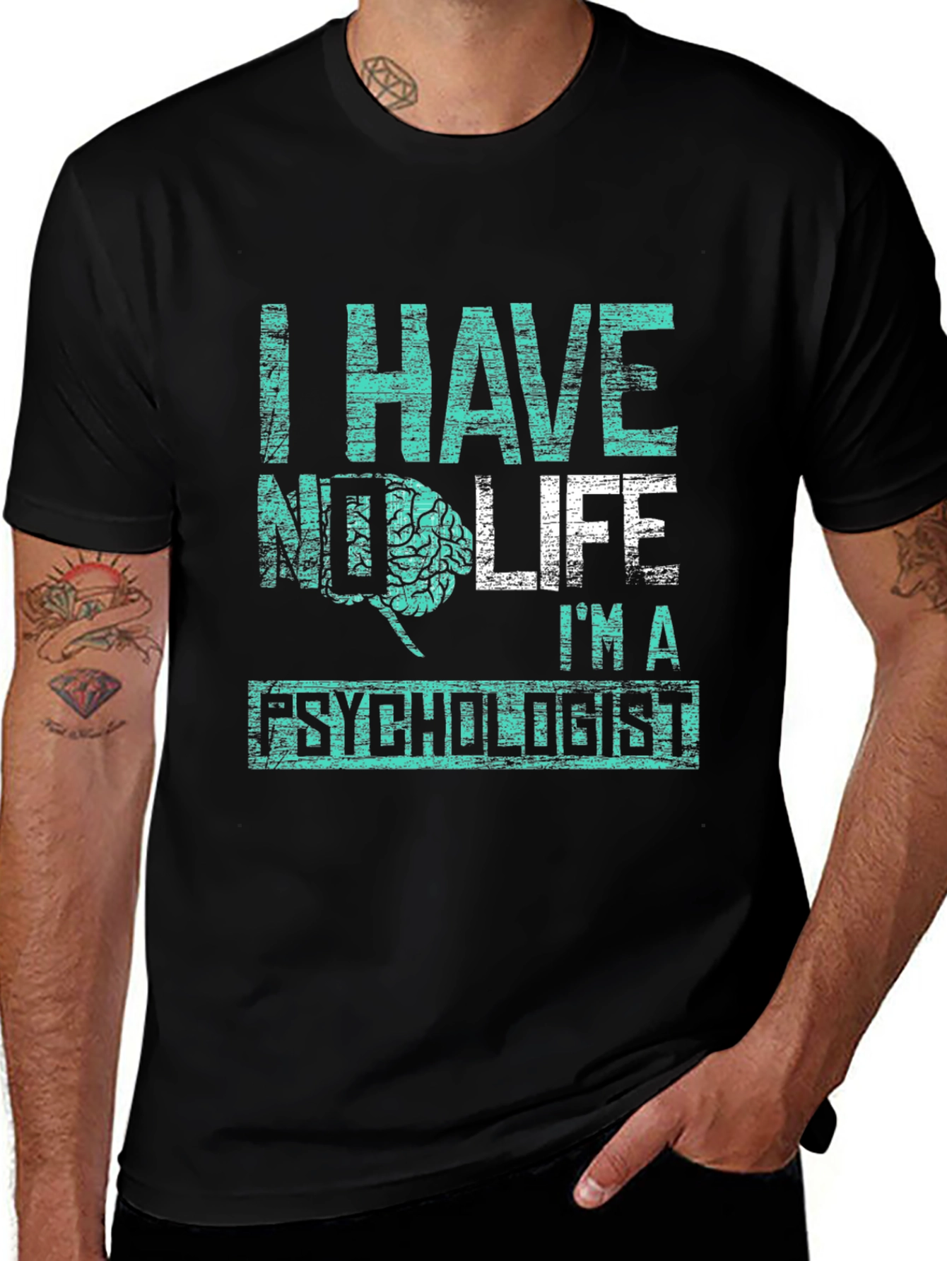 Psychologist Humor T-Shirt - No Life Brain Tee