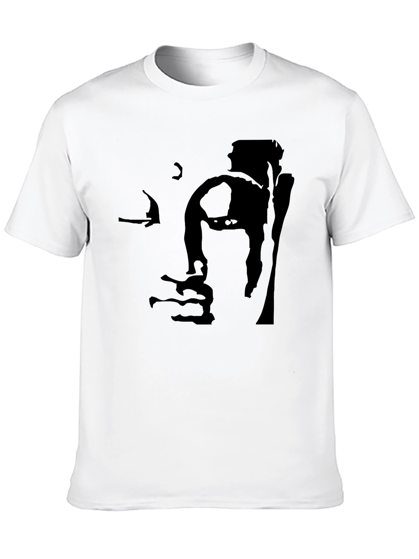 Buddha Face Black Graphic Tee
