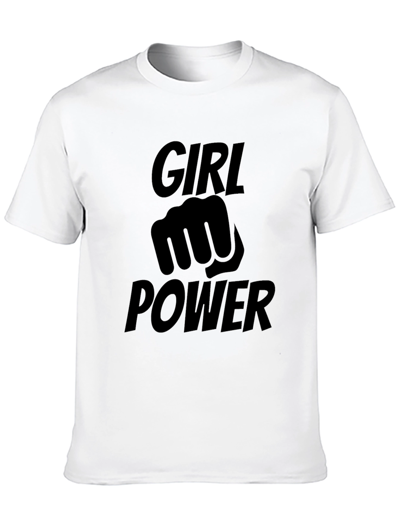 Girl Power Fist Graphic Tee - Black