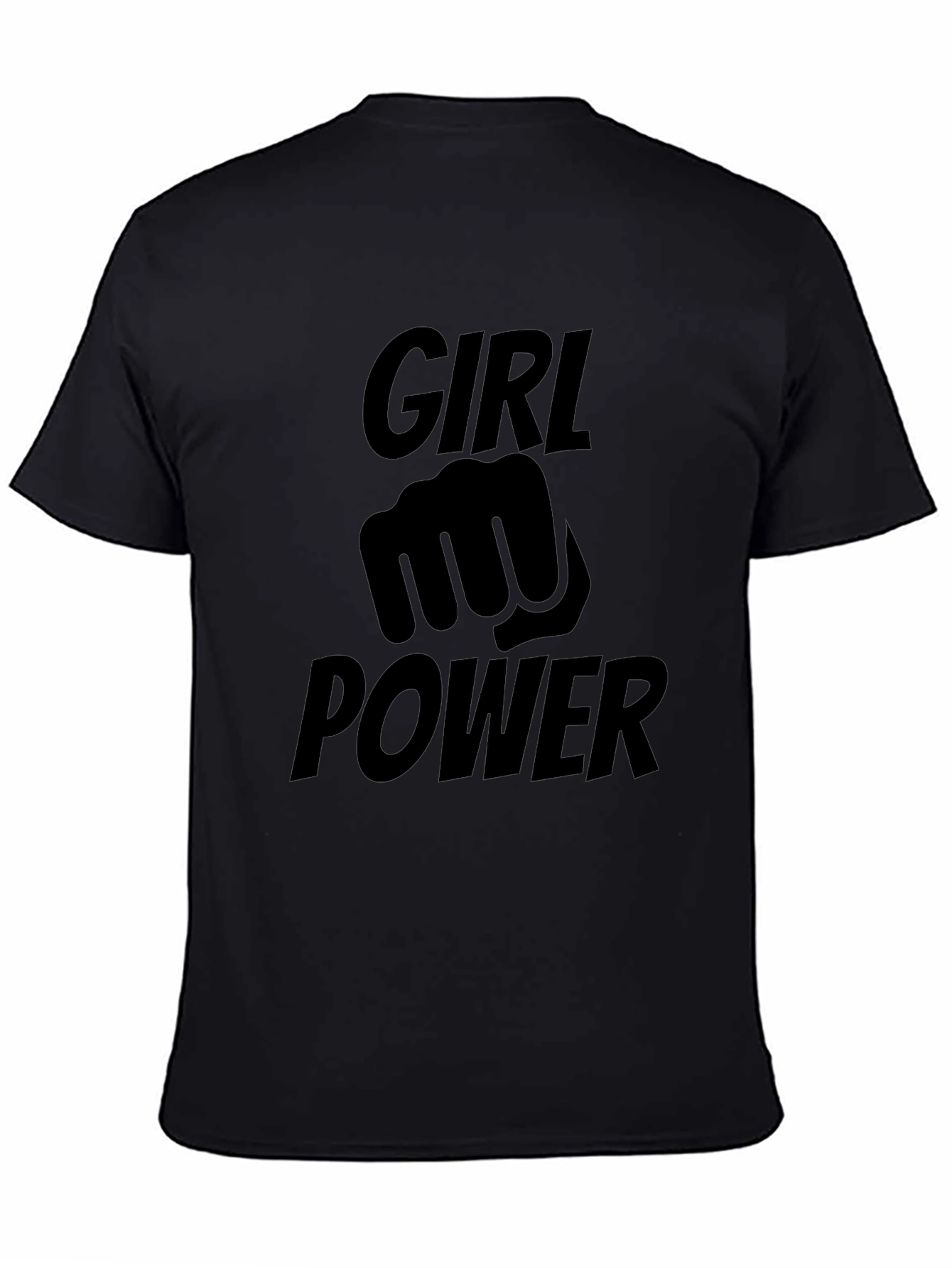 Girl Power Fist Graphic Tee - Black