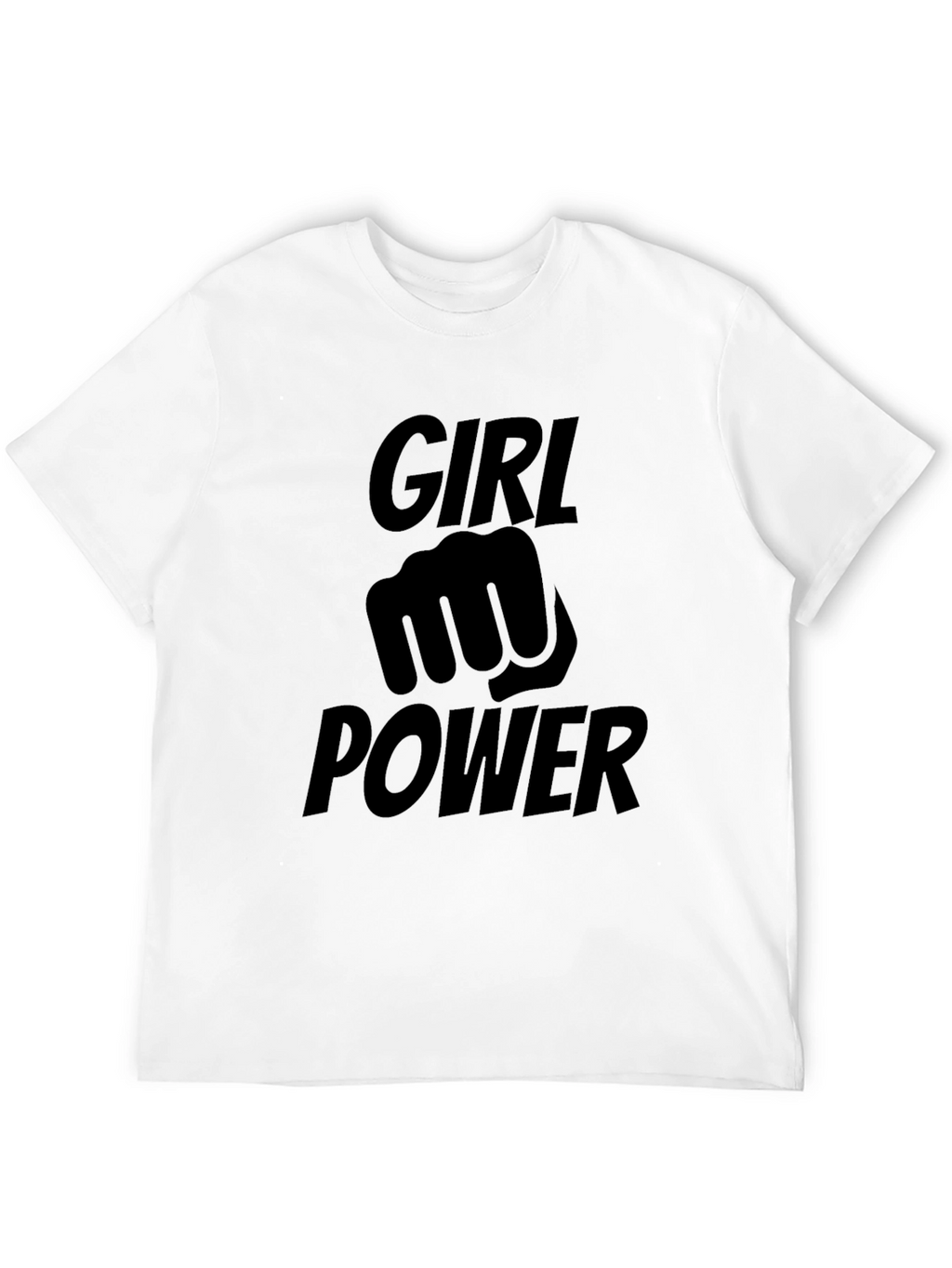 Girl Power Fist Graphic Tee - Black