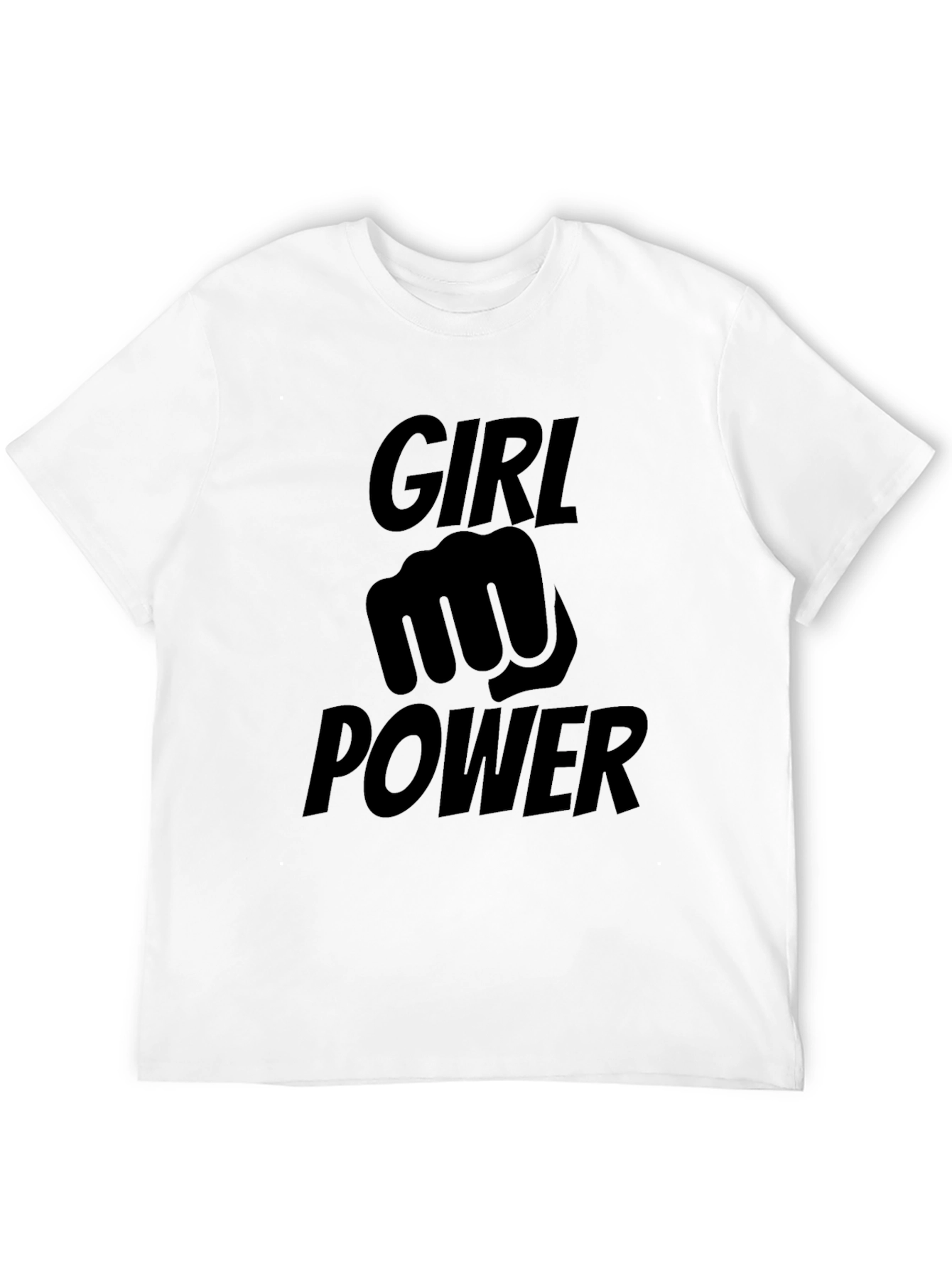 Girl Power Fist Graphic Tee - Black