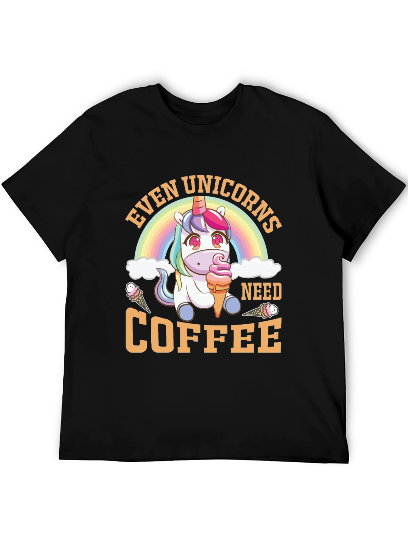 Unicorn Coffee T-Shirt - Whimsical Graphic Tee