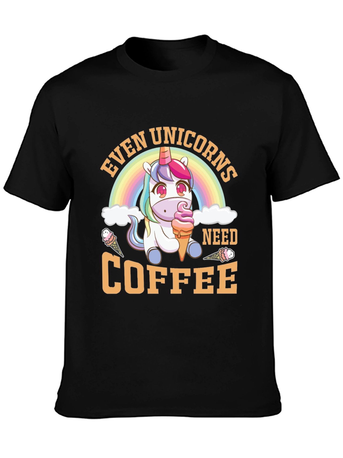Unicorn Coffee T-Shirt - Whimsical Graphic Tee