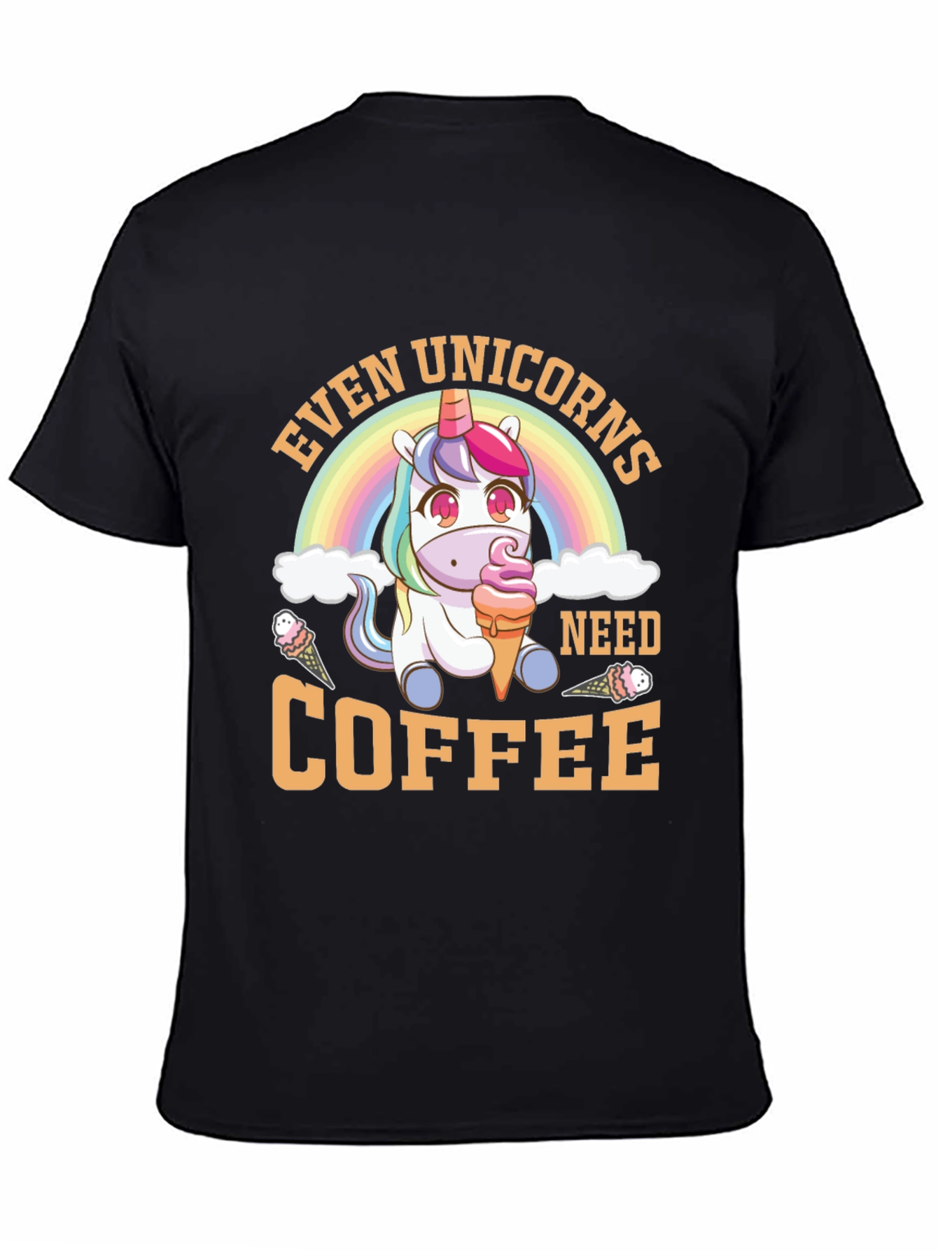 Unicorn Coffee T-Shirt - Whimsical Graphic Tee
