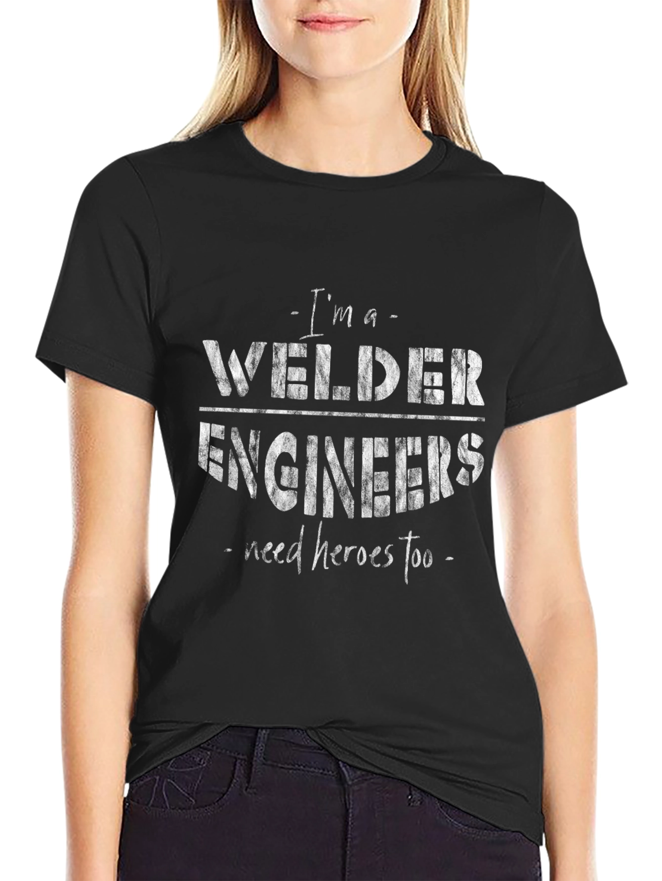 Welder Engineers Hero T-Shirt - Black Graphic Tee