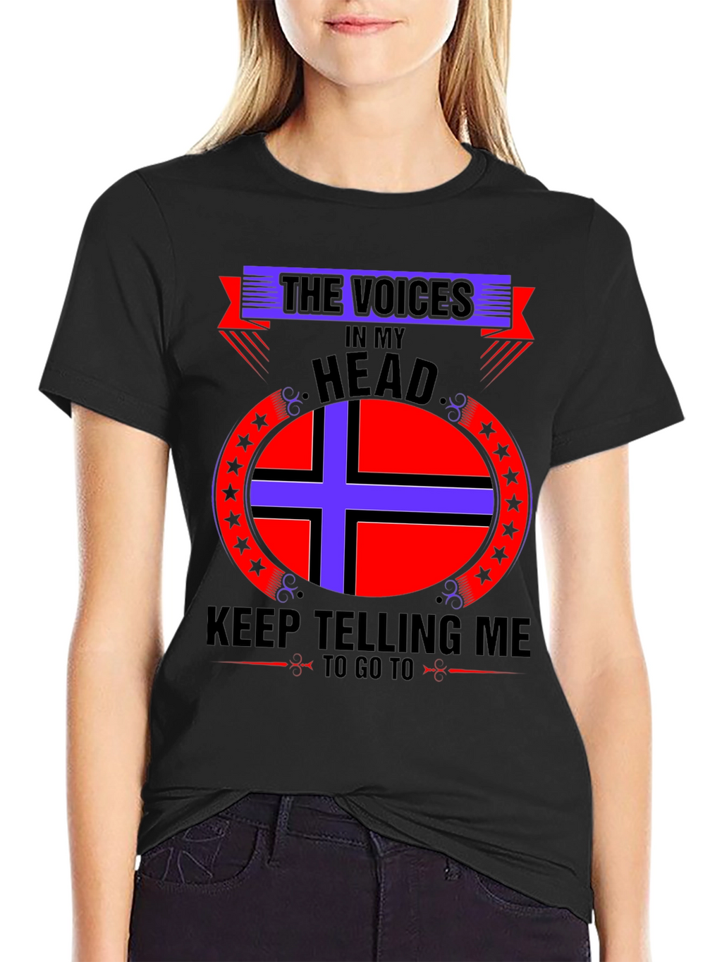Voices In My Head Graphic Tee - Black