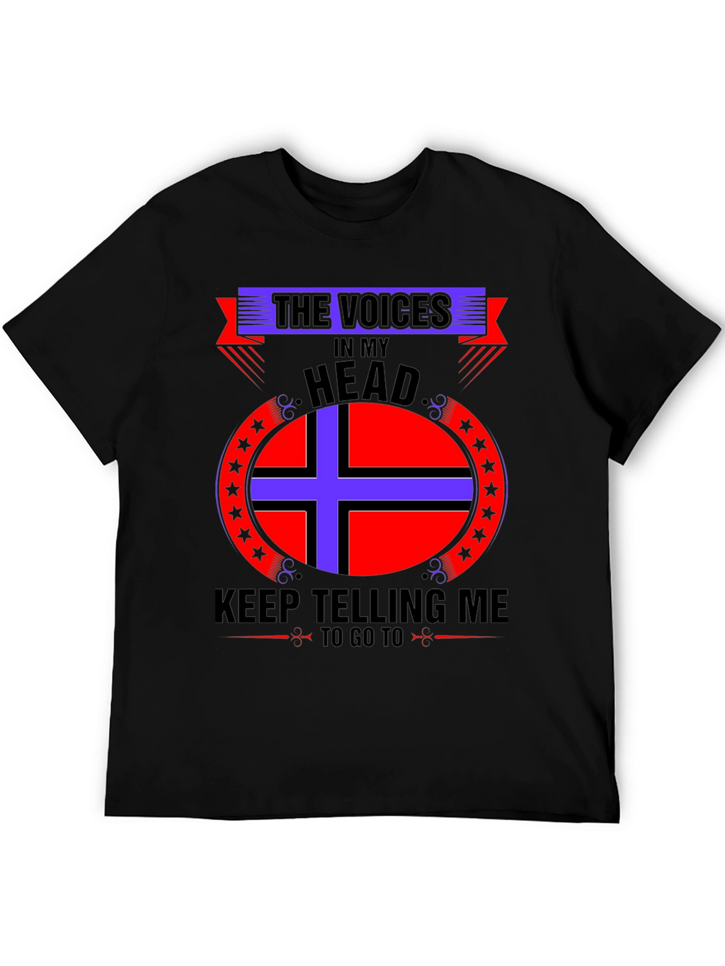Voices In My Head Graphic Tee - Black