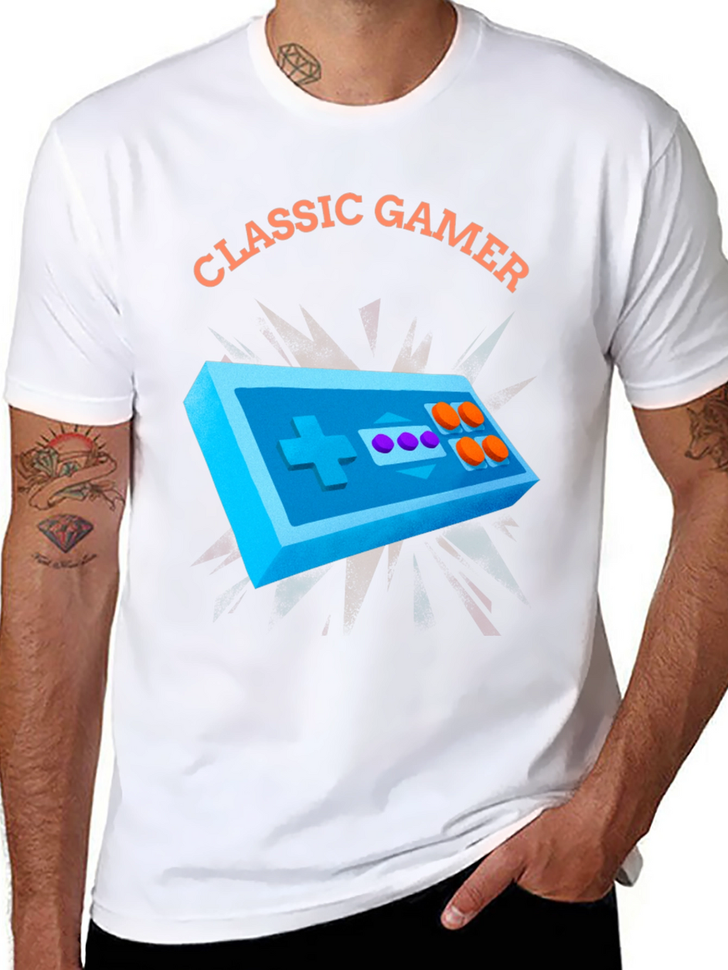 Classic Gamer T-Shirt - Retro Gaming Style