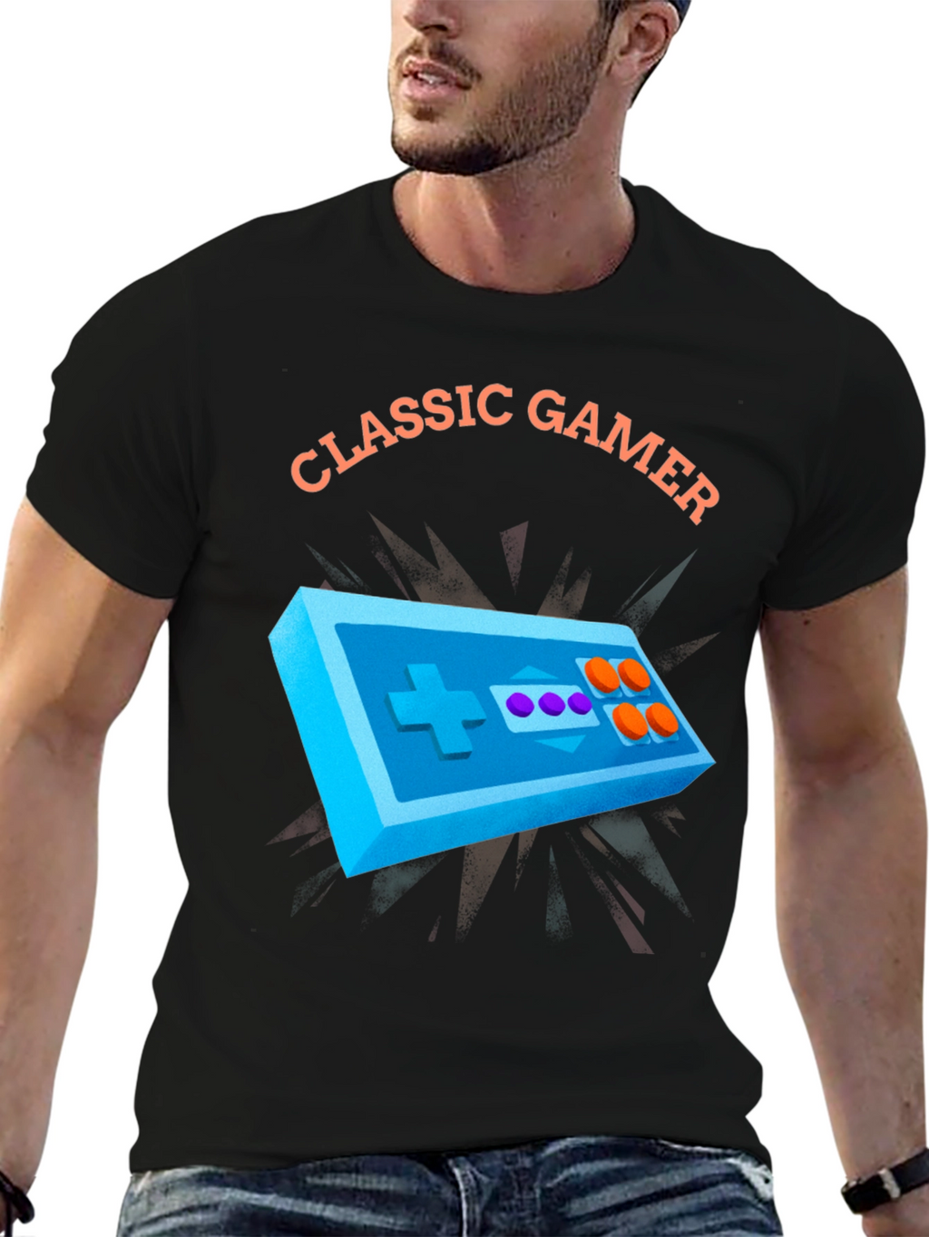 Classic Gamer T-Shirt - Retro Gaming Style