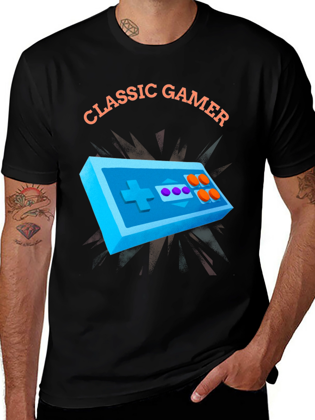Classic Gamer T-Shirt - Retro Gaming Style