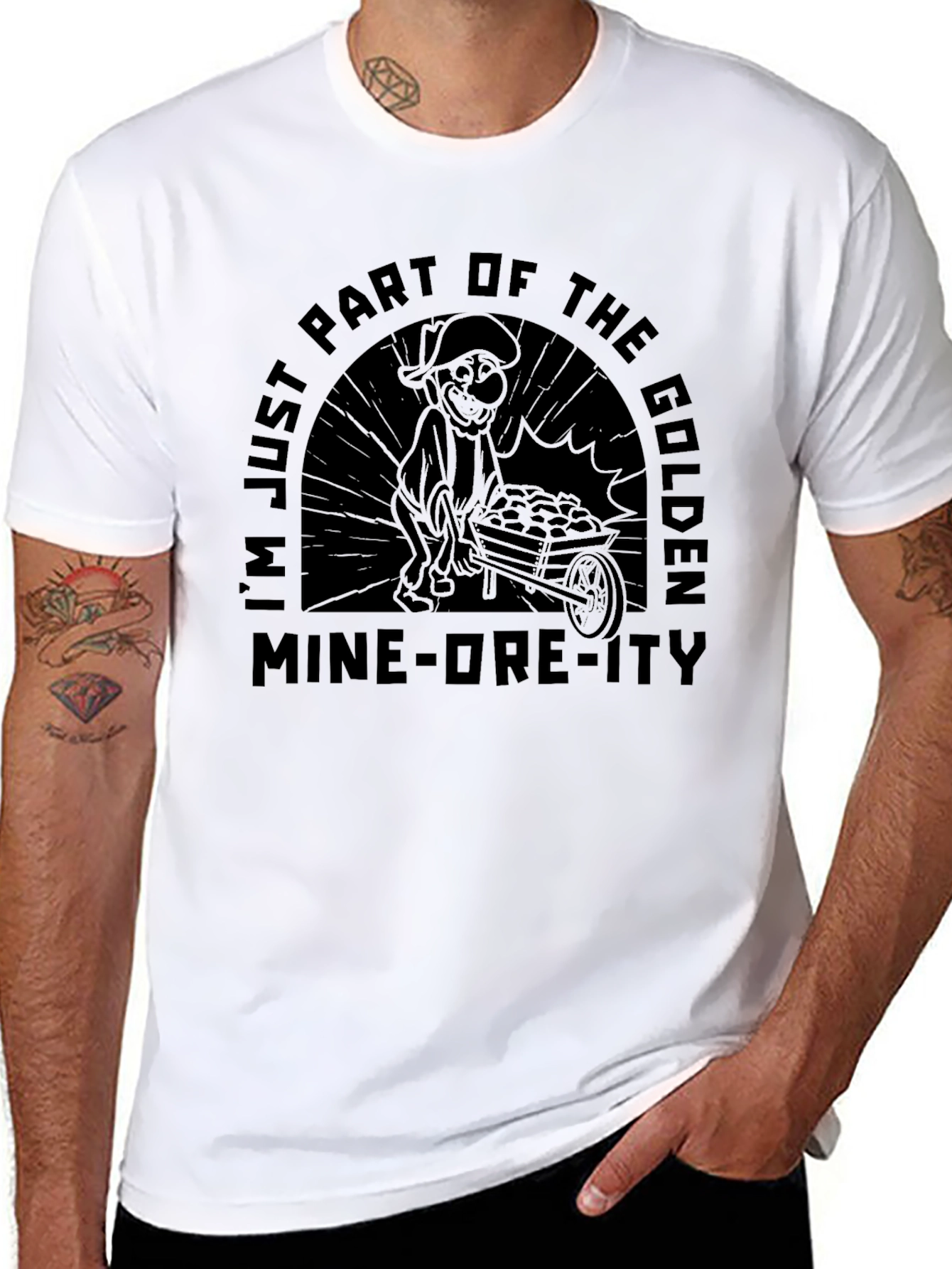 Golden Mine-Ore-Ity Graphic T-Shirt - Black