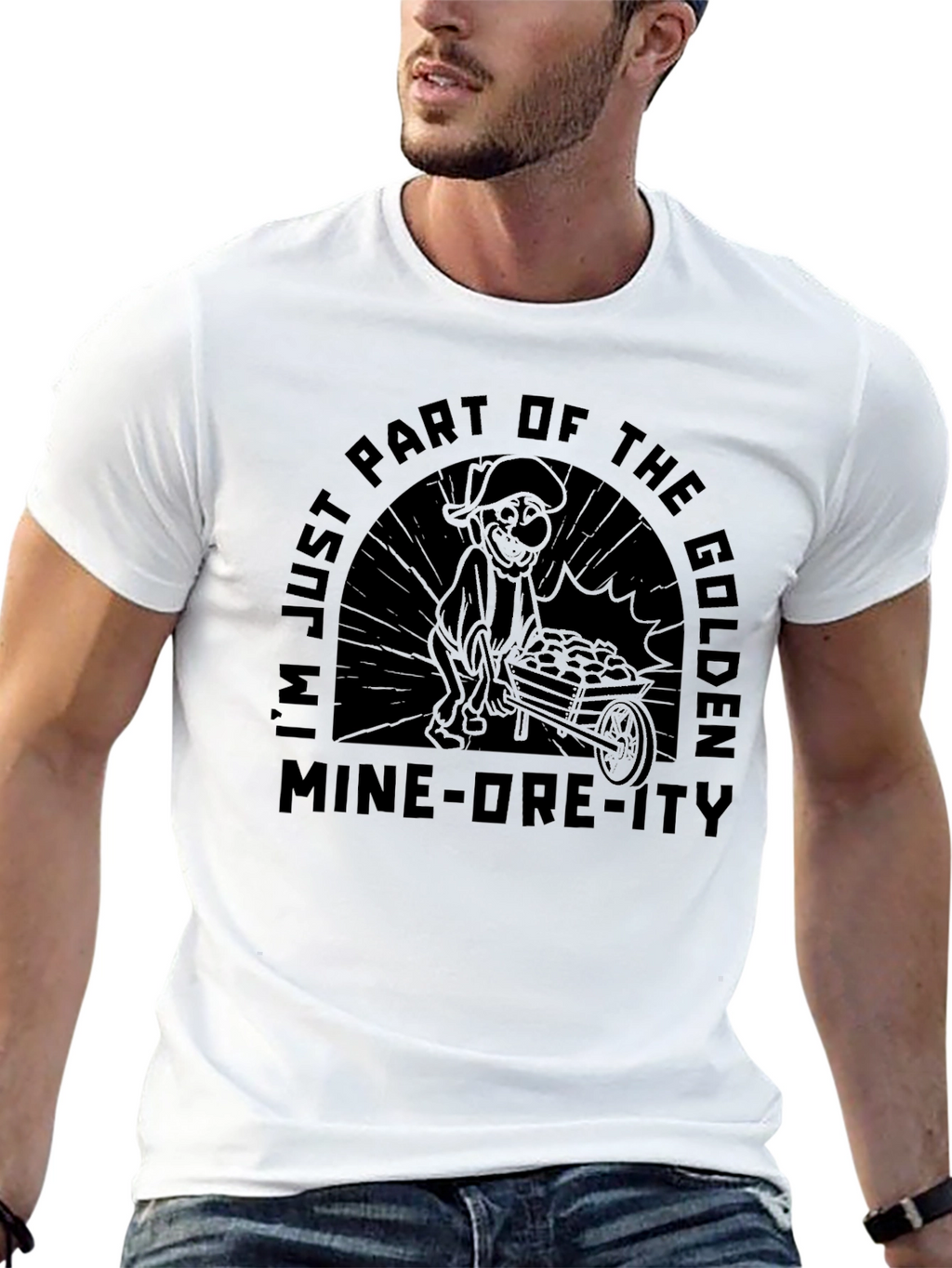 Golden Mine-Ore-Ity Graphic T-Shirt - Black