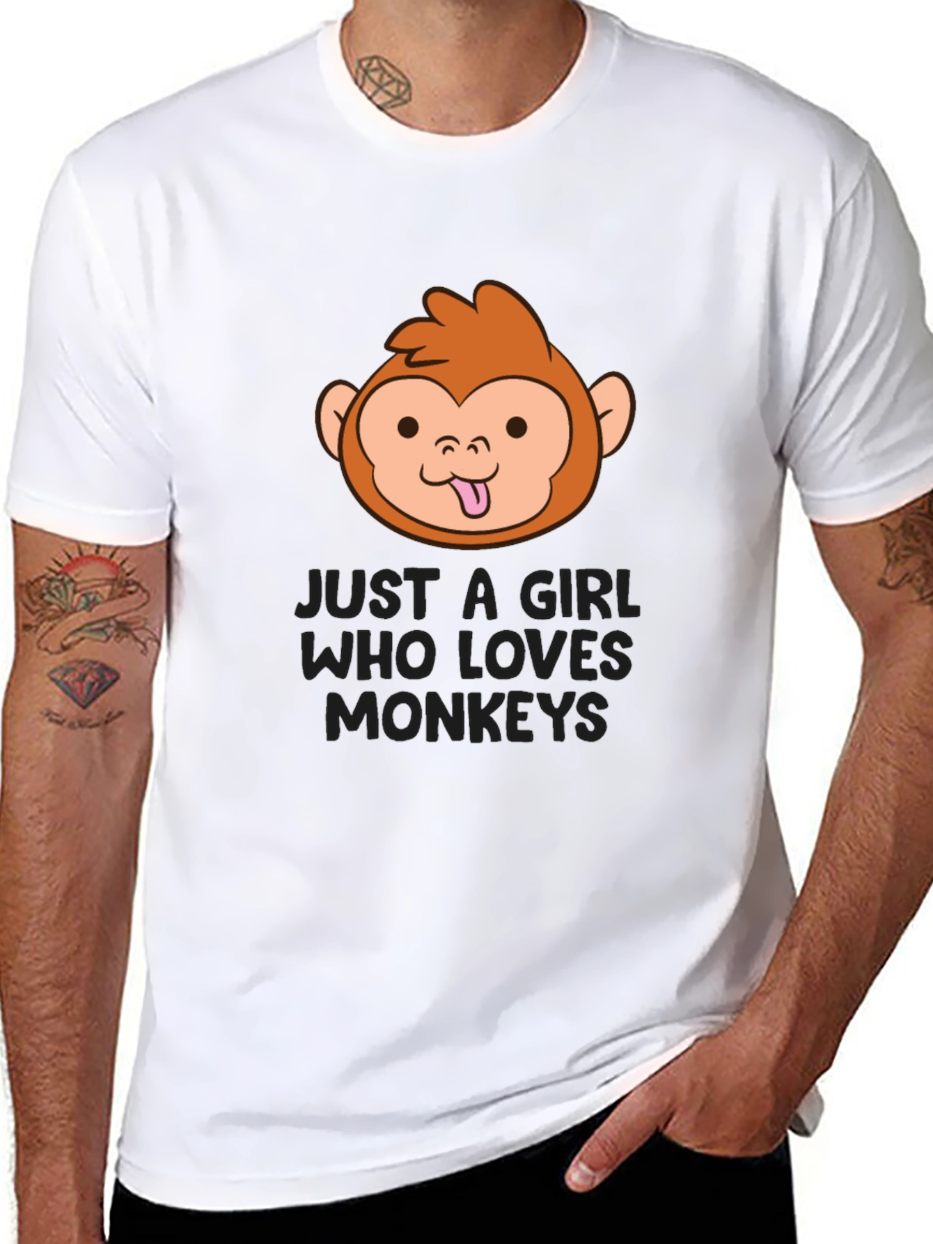 Just a Girl Who Loves Monkeys T-Shirt