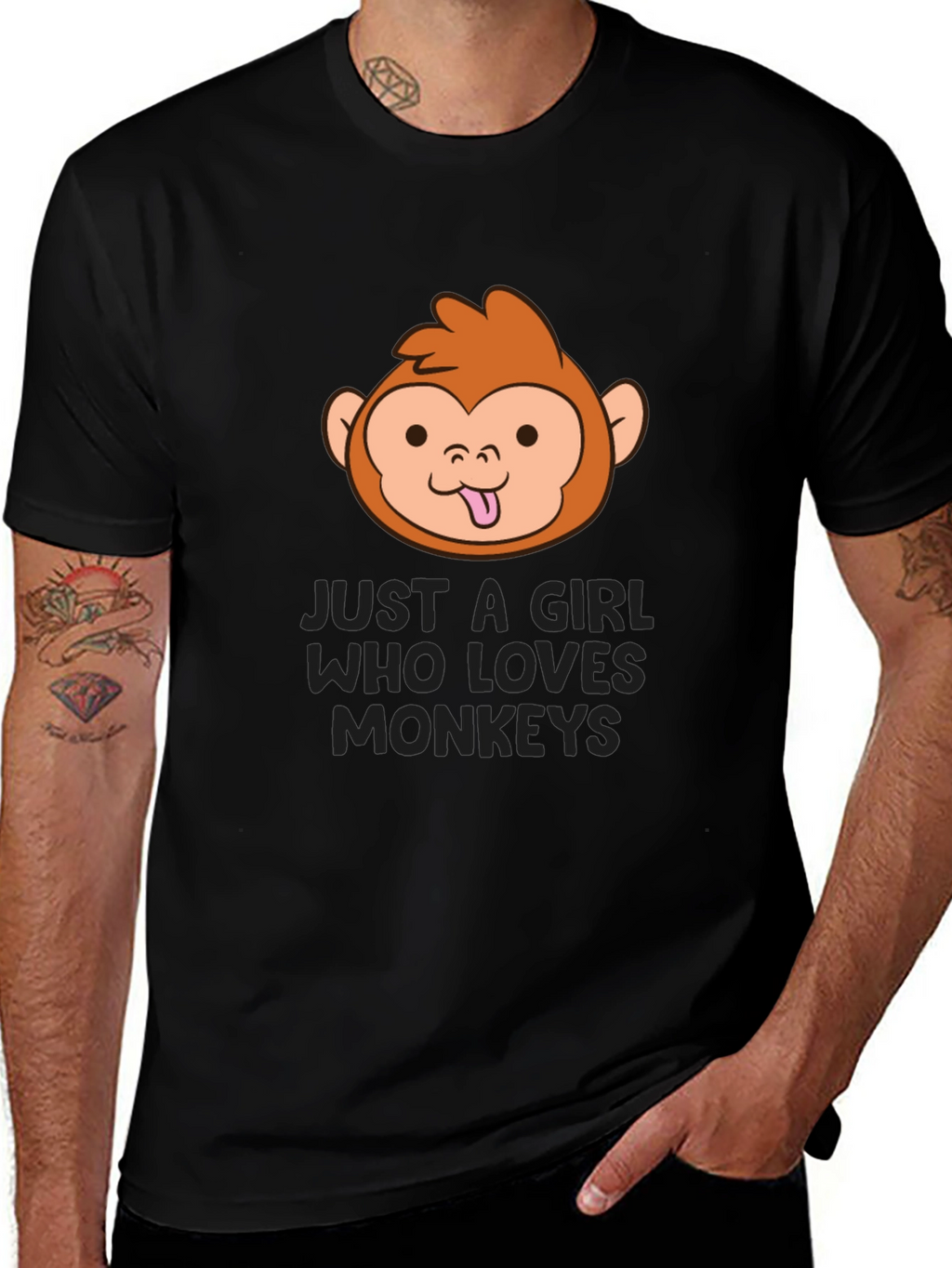 Just a Girl Who Loves Monkeys T-Shirt