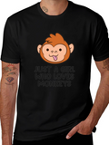 Just a Girl Who Loves Monkeys T-Shirt