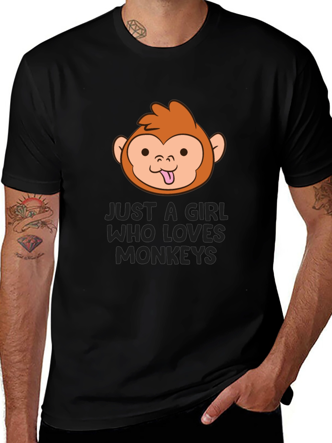 Just a Girl Who Loves Monkeys T-Shirt