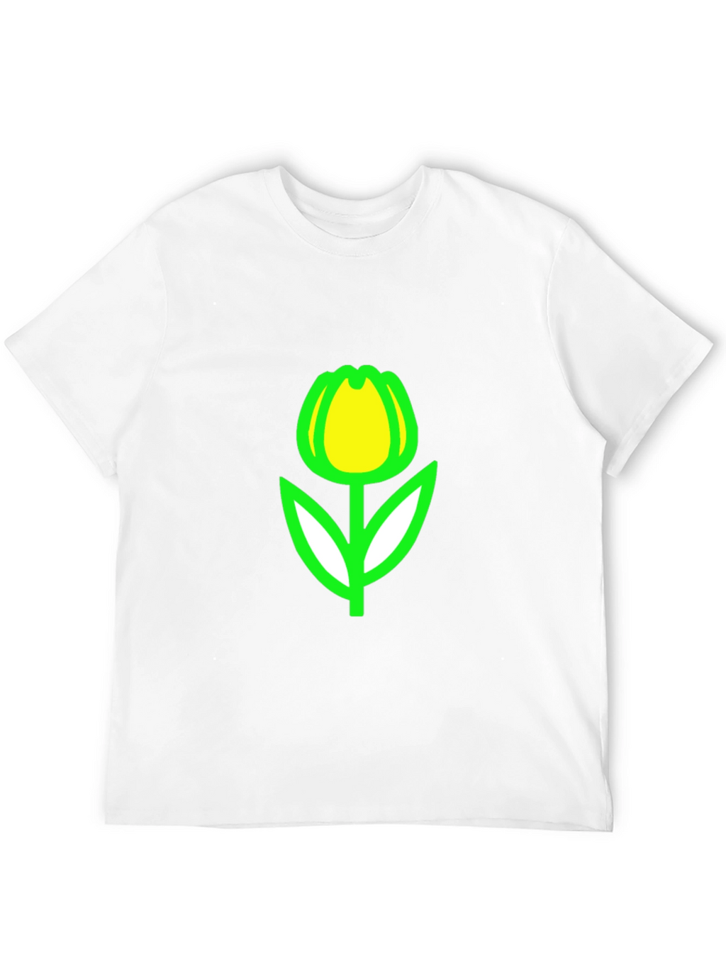 Tulip Graphic Tee - Black Casual T-Shirt