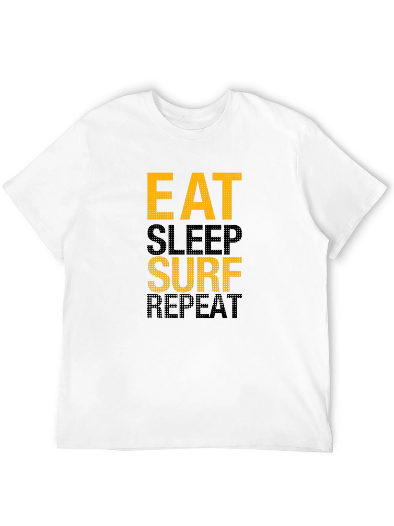 Eat Sleep Surf Repeat Graphic Tee - Black