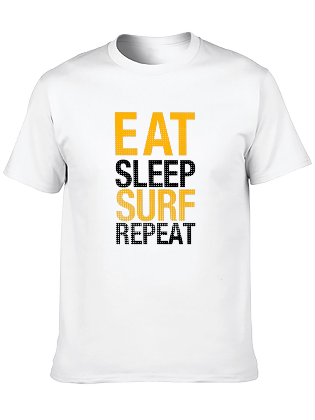 Eat Sleep Surf Repeat Graphic Tee - Black
