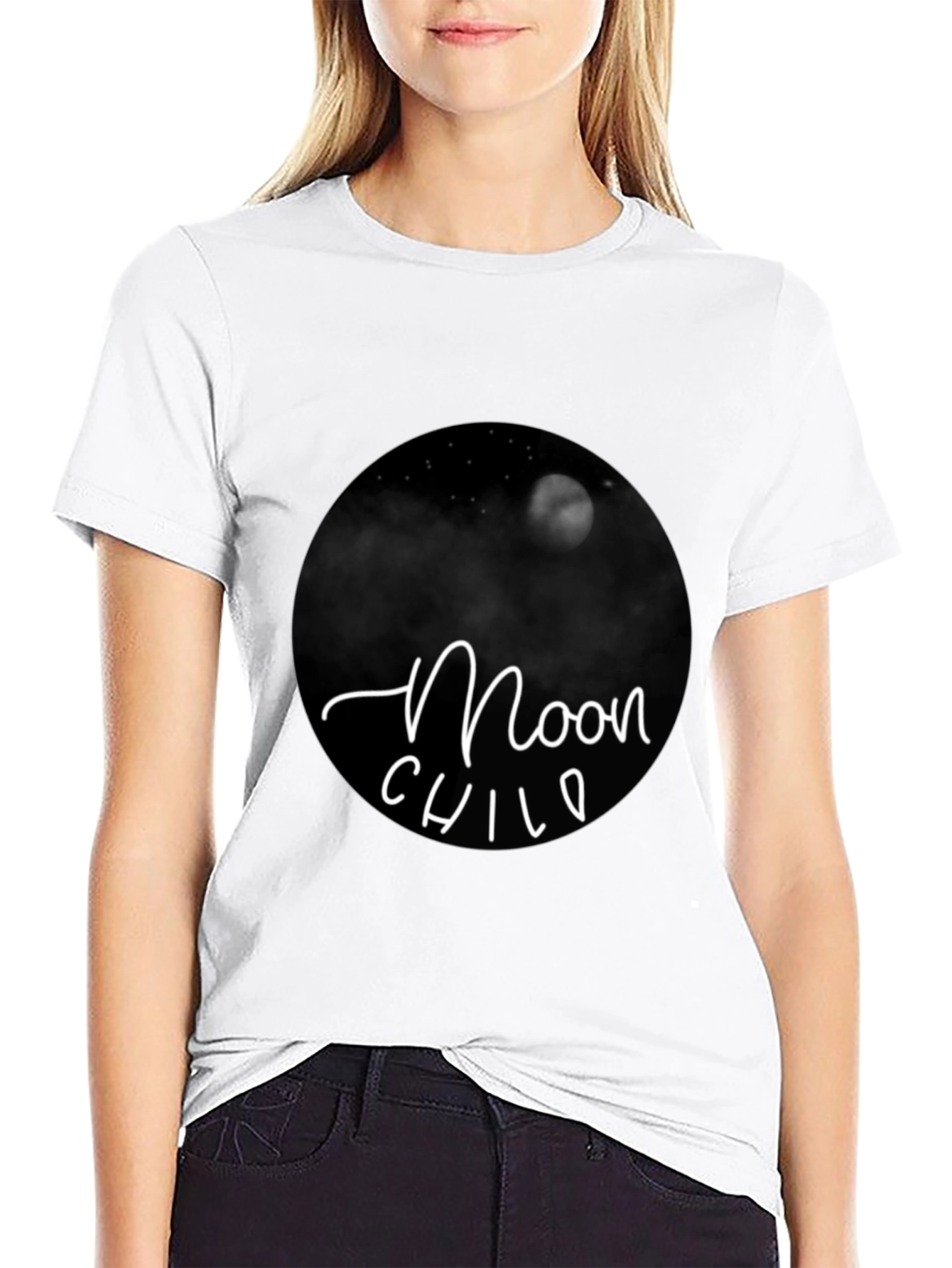 Moon Child Graphic Tee - Black T-Shirt
