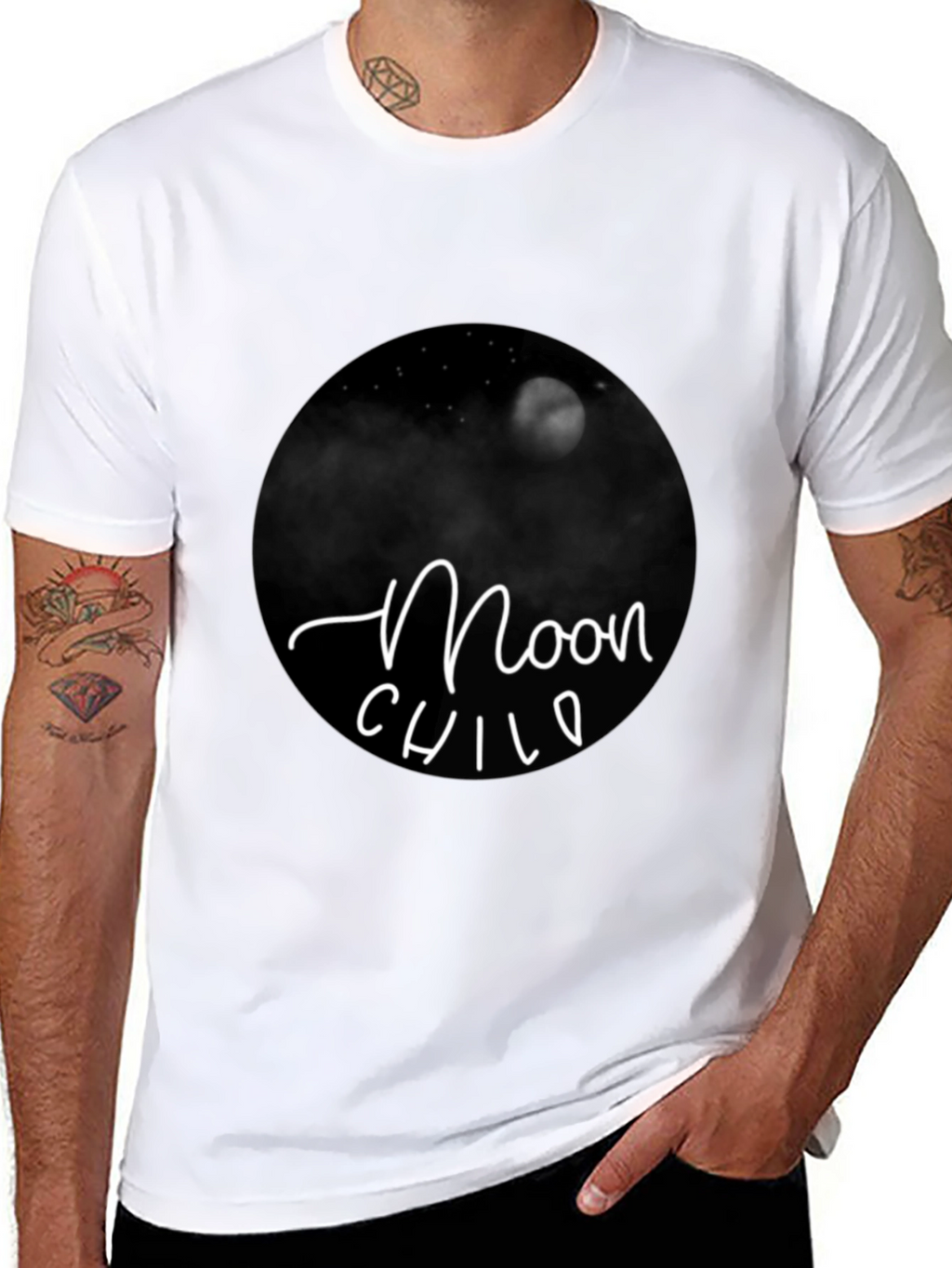 Moon Child Graphic Tee - Black T-Shirt