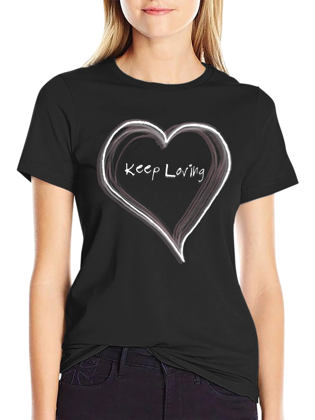 Keep Loving Heart Graphic T-Shirt