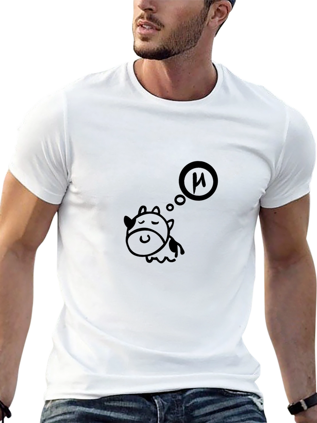 Dreaming Cow Graphic Tee - Soft Cotton Blend