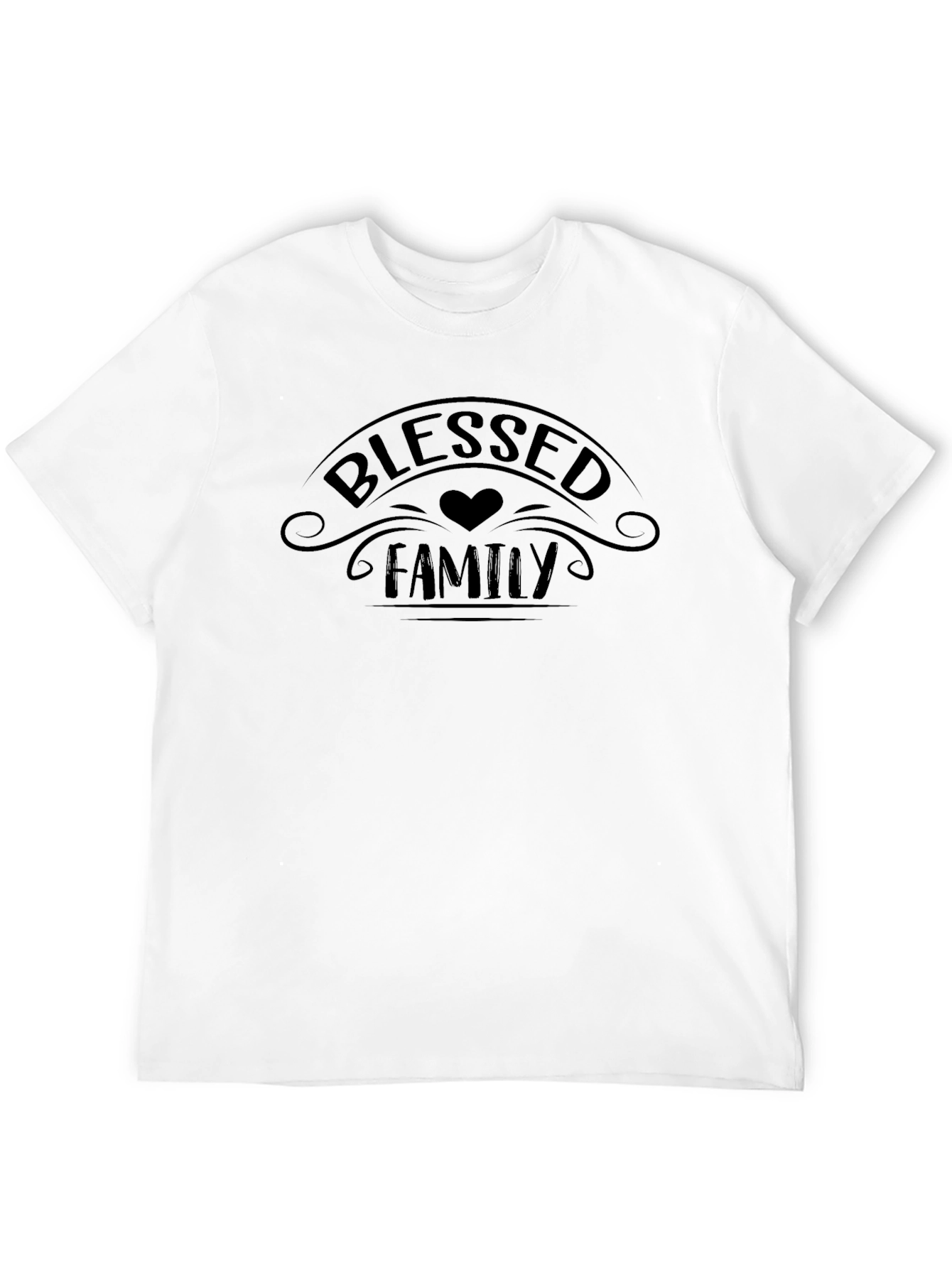 Blessed Family Black Graphic T-Shirt
