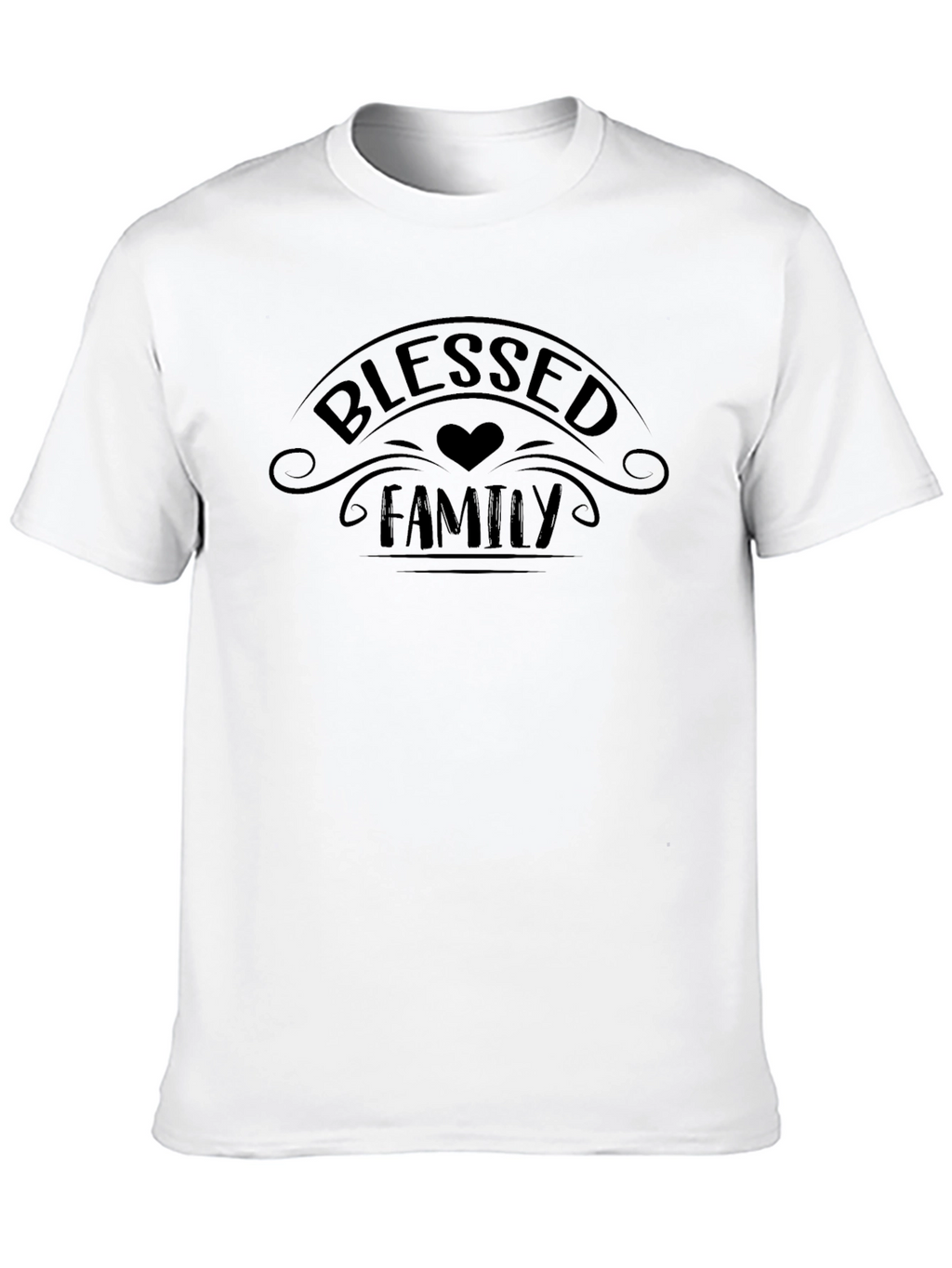 Blessed Family Black Graphic T-Shirt
