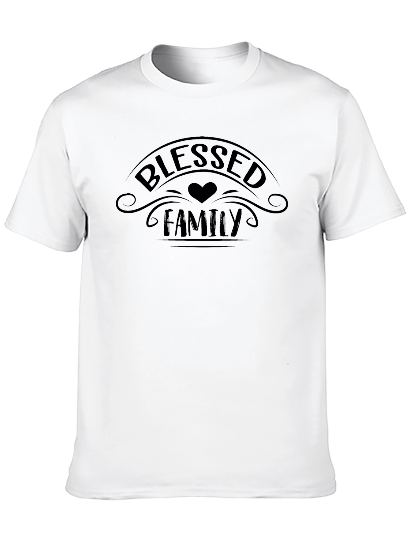 Blessed Family Black Graphic T-Shirt
