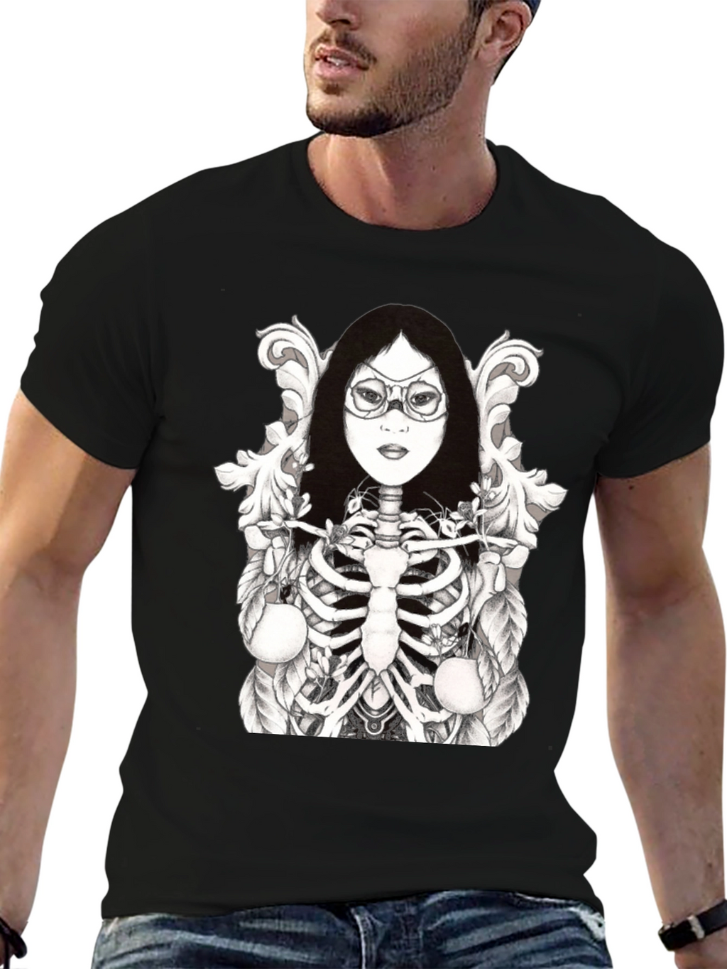 Skeleton Girl T-Shirt - Unique Graphic Tee