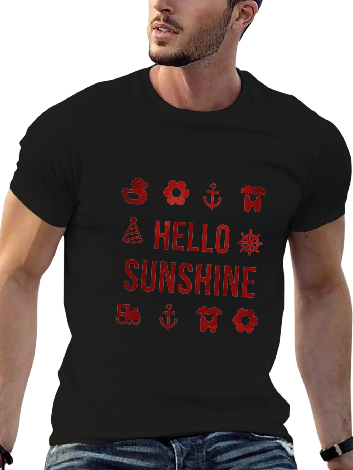 Hello Sunshine Graphic Print Tee