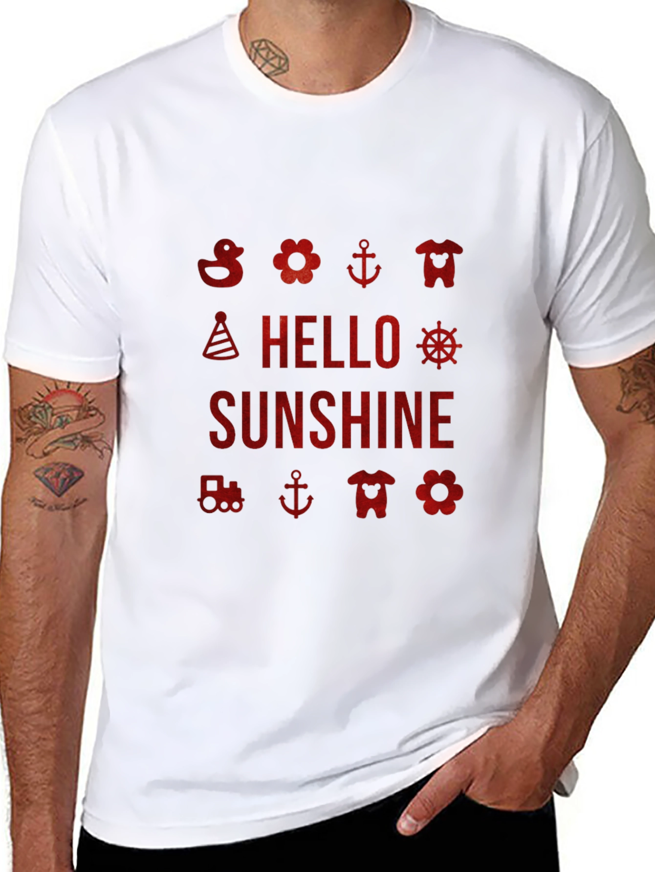 Hello Sunshine Graphic Print Tee