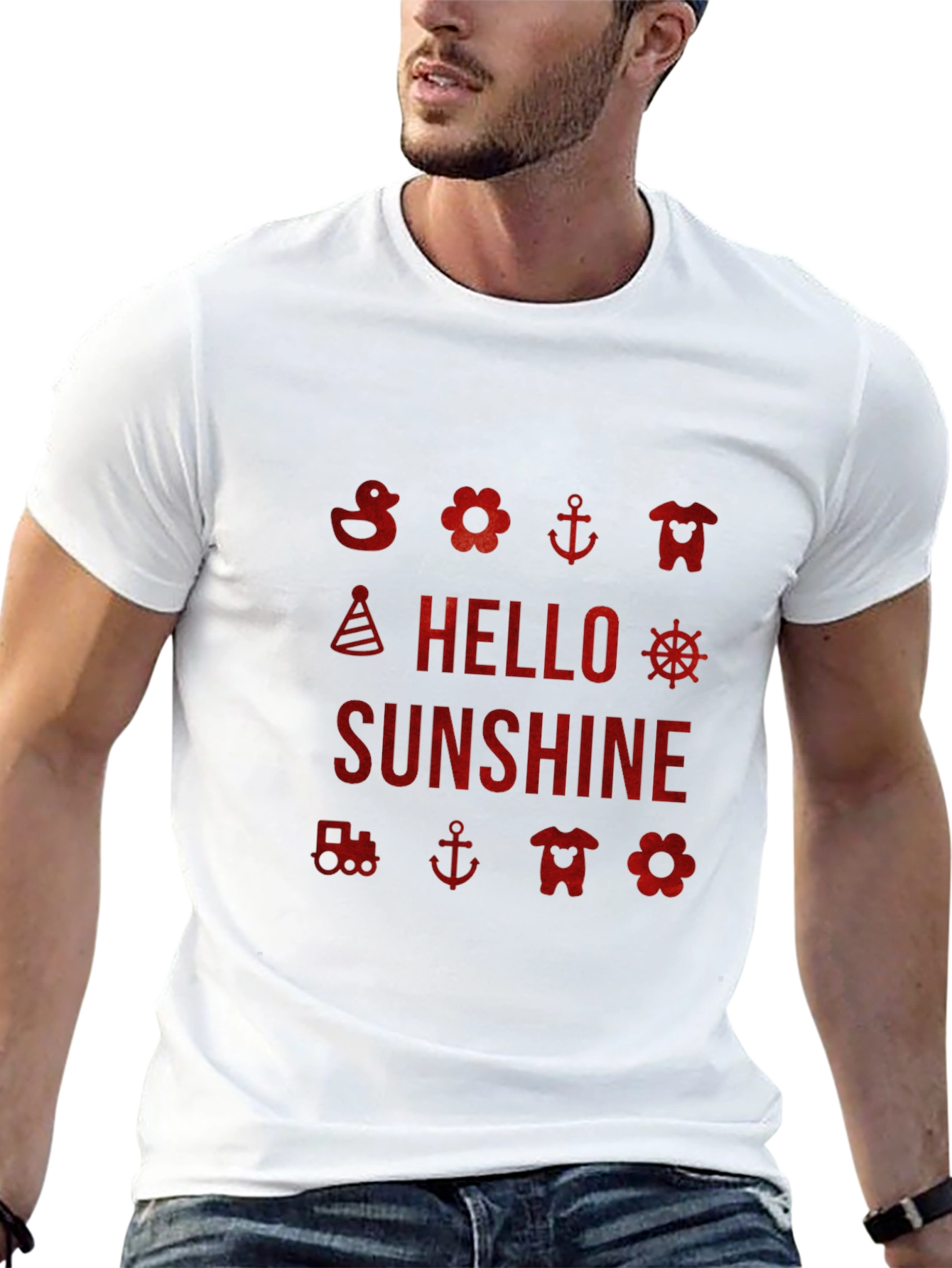 Hello Sunshine Graphic Print Tee