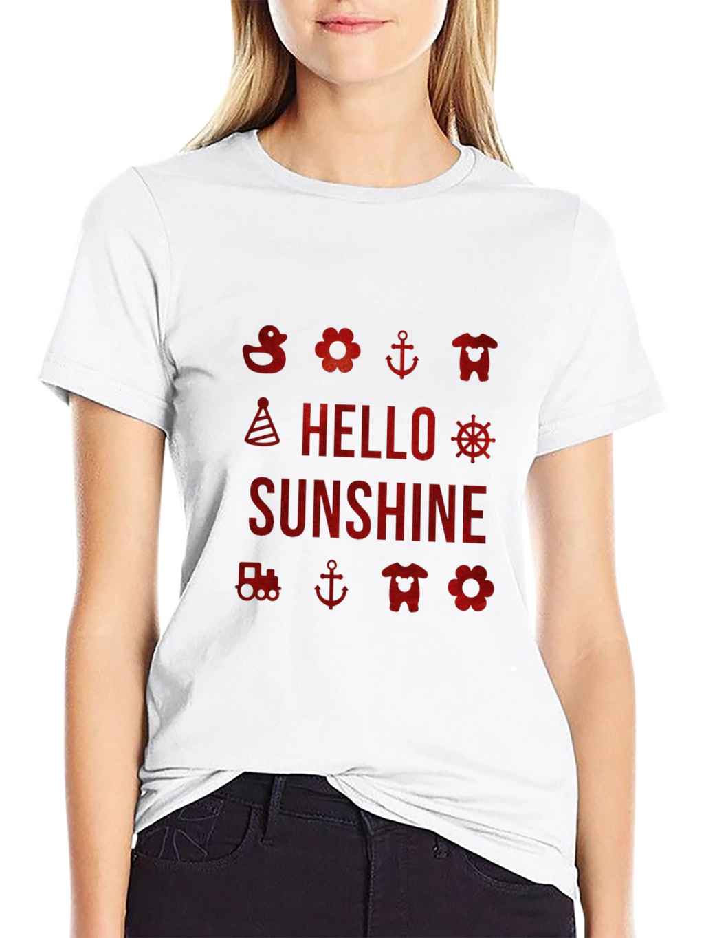 Hello Sunshine Graphic Print Tee